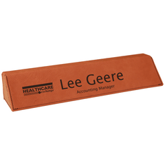 Leatherette Desk Name Wedge Large
