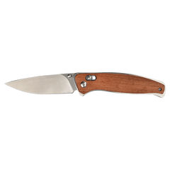 Bison River | 4 1/2" Wood Button Lock Folding Knife