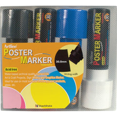 Artline Poster Marker | Primary Colors 30.0mm | 4-Pack
