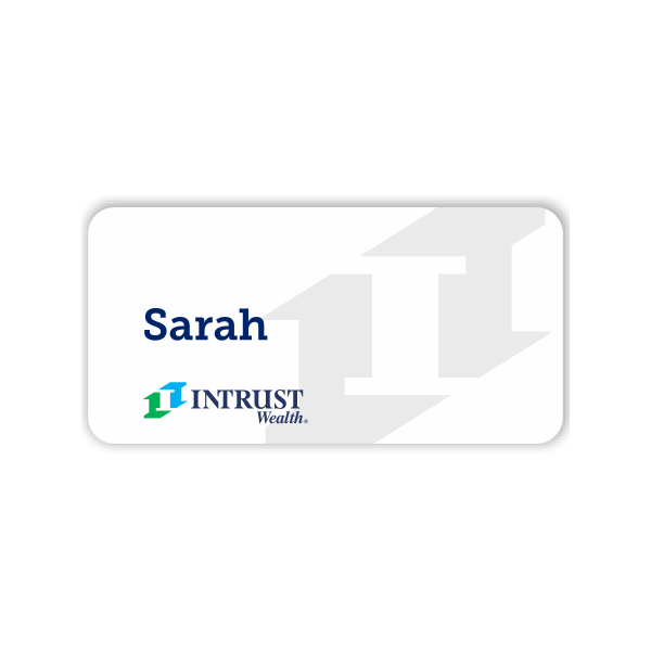 INTR01A | Intrust Name Badge | Wealth – Superior Rubber Stamp