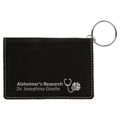 Leatherette ID Holder Keychain