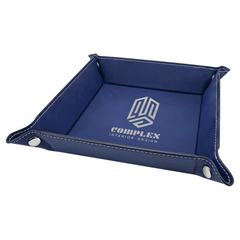 Leatherette Folding Tray with Snaps Small