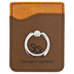 Leatherette Phone Wallet w/ Ring