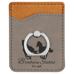 Leatherette Phone Wallet w/ Ring