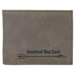 Leatherette Bifold Wallet With Flip ID