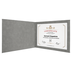 Leatherette Certificate Holder