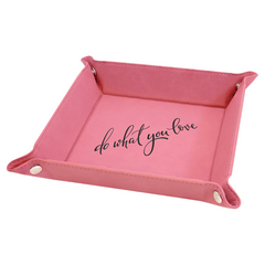 Leatherette Folding Tray with Snaps Small