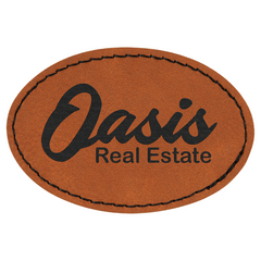 Leatherette Oval Patch Small