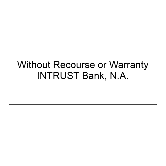 INTR01W | P40 Without Recourse Stamp – Superior Rubber Stamp